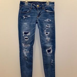 A&E Fake Ripped Jeans
